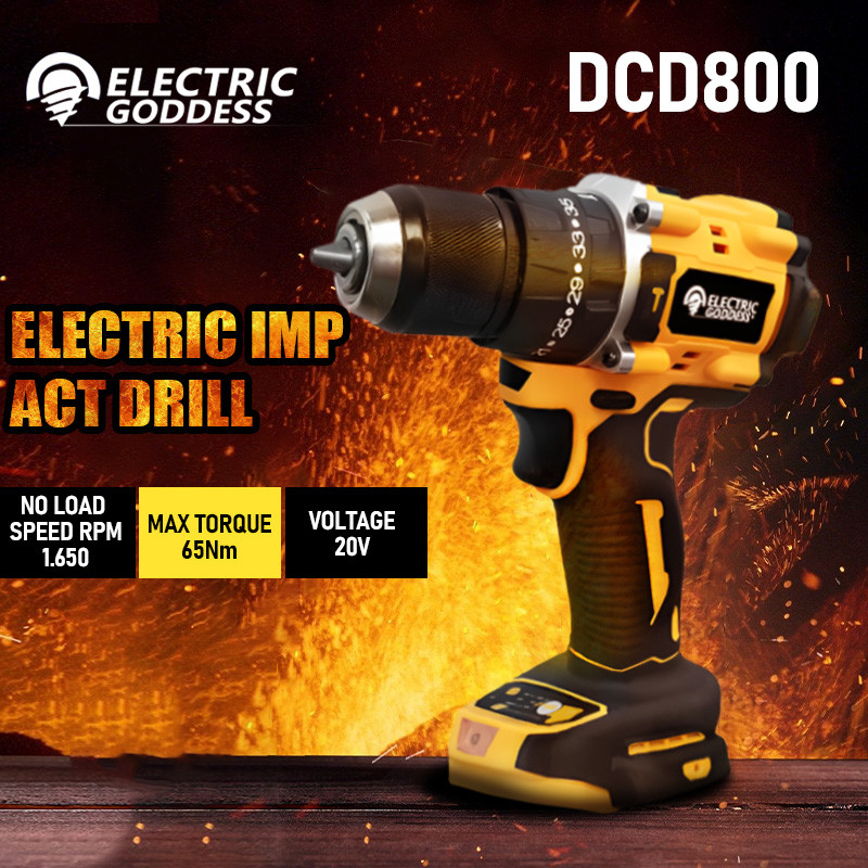 Jual Electric Goddess DCD800 65NM Brushless Impact Electric Drill ...