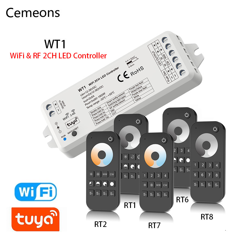 Jual Tuya WT1 LED mmer 12-36V DC Smart Life 2.4G RF Wifi Remote Magic ...