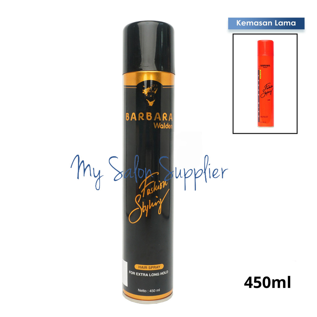 Jual Barbara Hair Spray Hitam Extra Strong 450ml | Shopee Indonesia