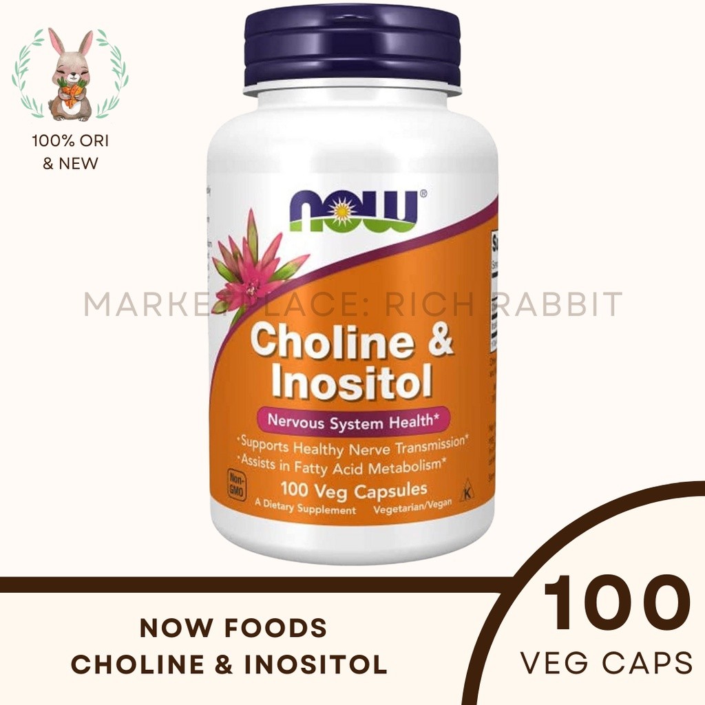 Jual Now Foods Choline & Inositol 500 Mg PCOS Saraf Nerve Brain 100 ...