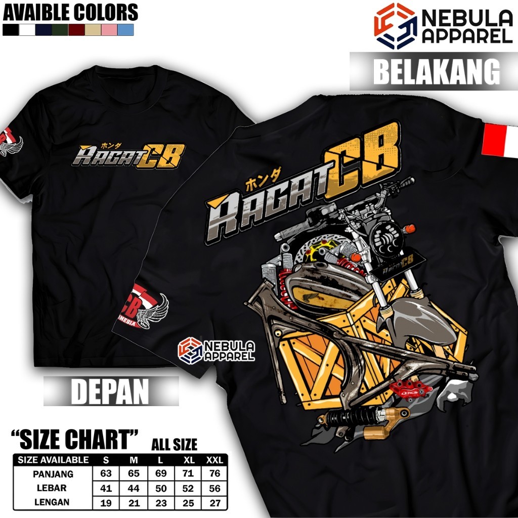 Jual RAN STORE - Baju Kaos Atasan Pria Wanita Cewek Cowok Motor Honda