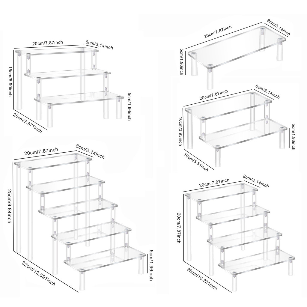 Jual Acrylic Risers for Display 2-5 Tier Acrylic Display Stand Perfume ...