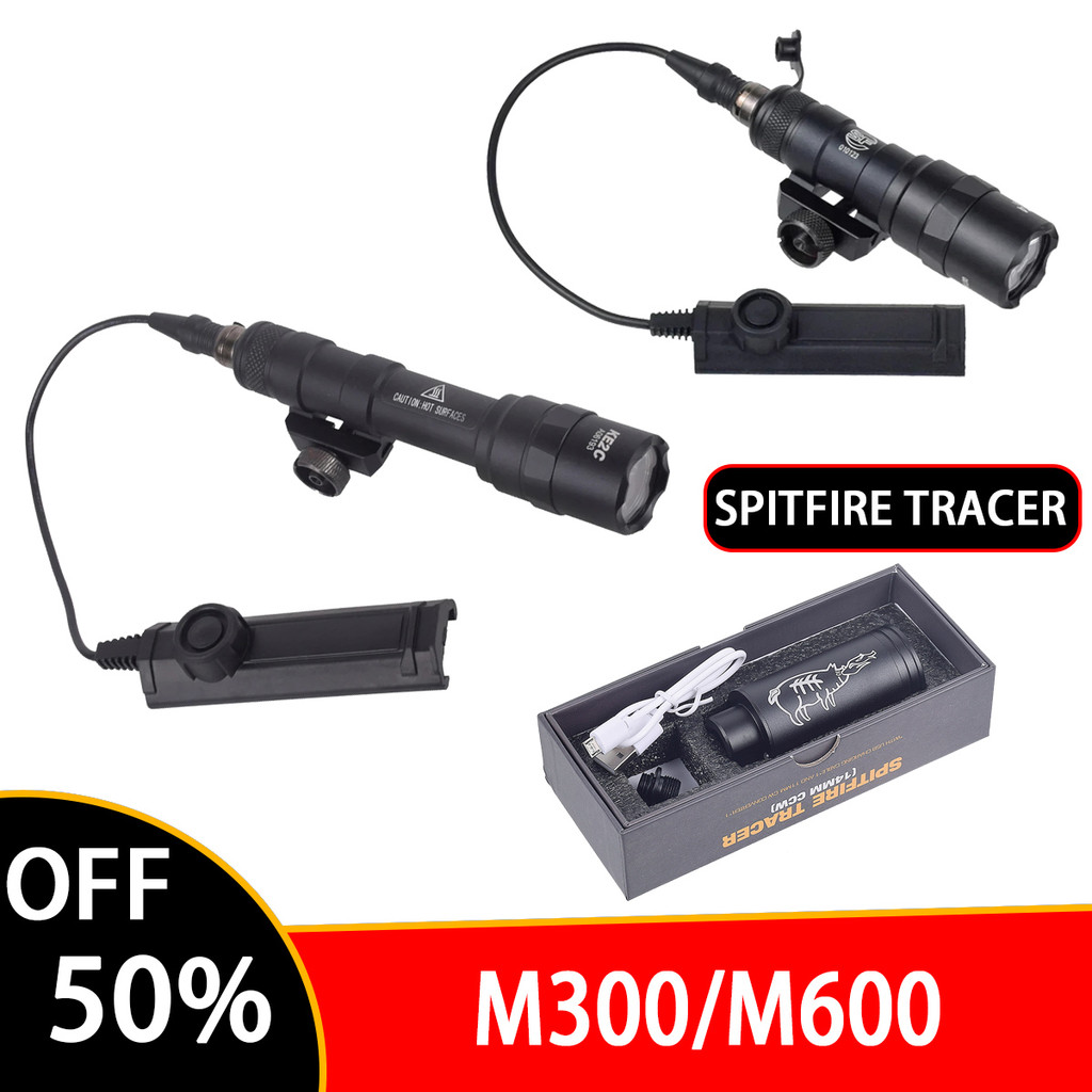 Jual SureFir M300 M600 Flashlight Tactical Paintball Spitfire Tracer ...