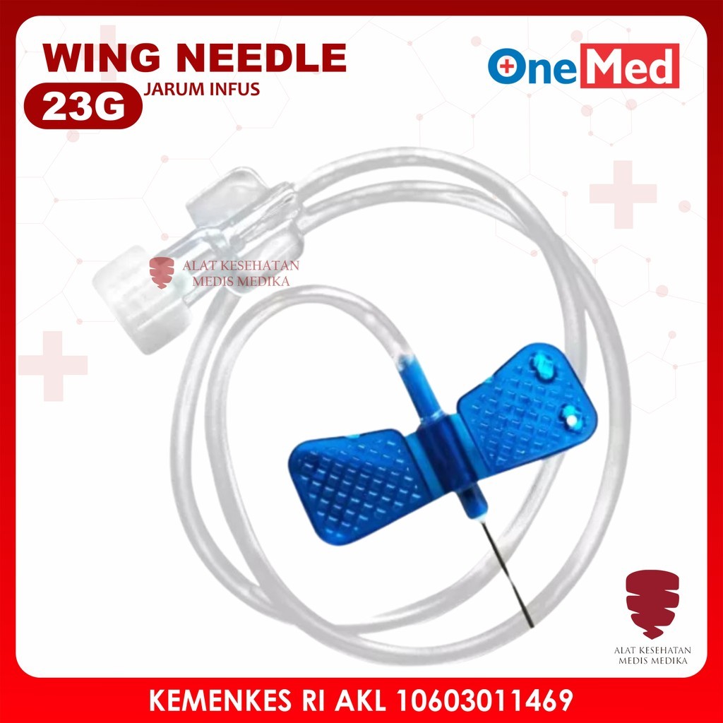 Jual Nidel Wing 23G Onemed Infus Disposable Infusion Set Kupu-Kupu 23 G ...