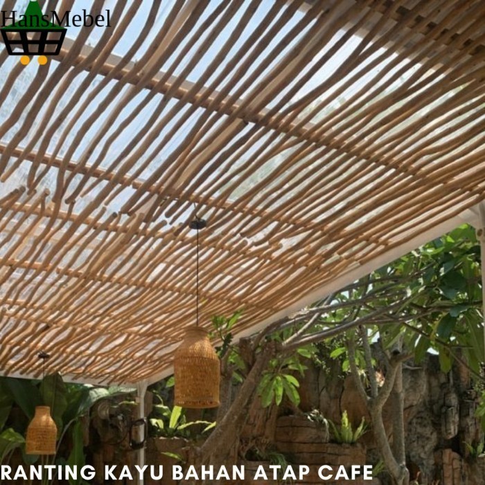 Jual READY Ranting Kayu Jati 200cm Bahan Atap Gazebo Kafe dan Resto ZC7 ...
