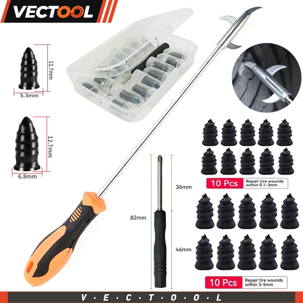 Jual 10/20 pcs Paku Karet Tubeless Pengait Pembersih Ban Obeng Mini Kit ...