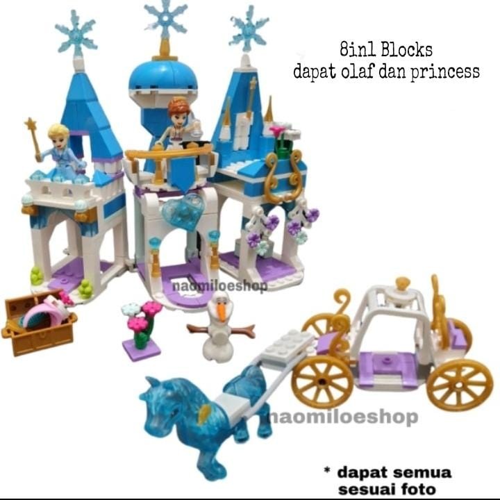 Jual mainan bricks blok princess frozen elsa snow castle princess Elsa ...