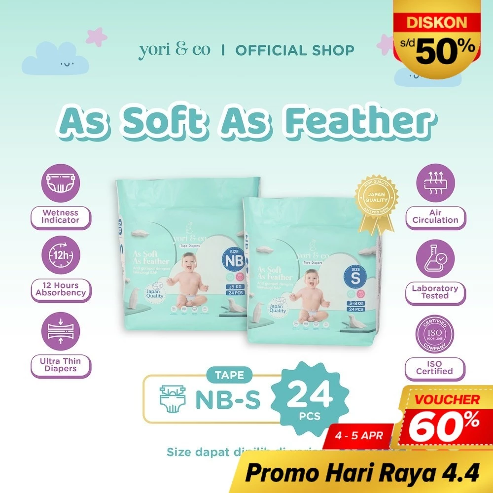 As Soft As Feather Tape Diapers - Diapers & Wipes premium dari Yori & Co