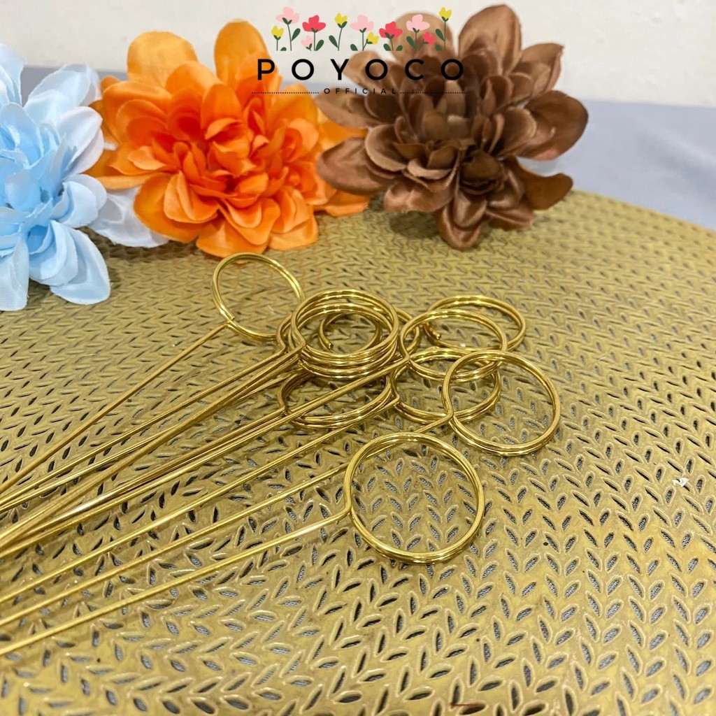 Jual POYOCO - 1pc Gold Stick Card / Stick Bunga Stick Greeting cards ...