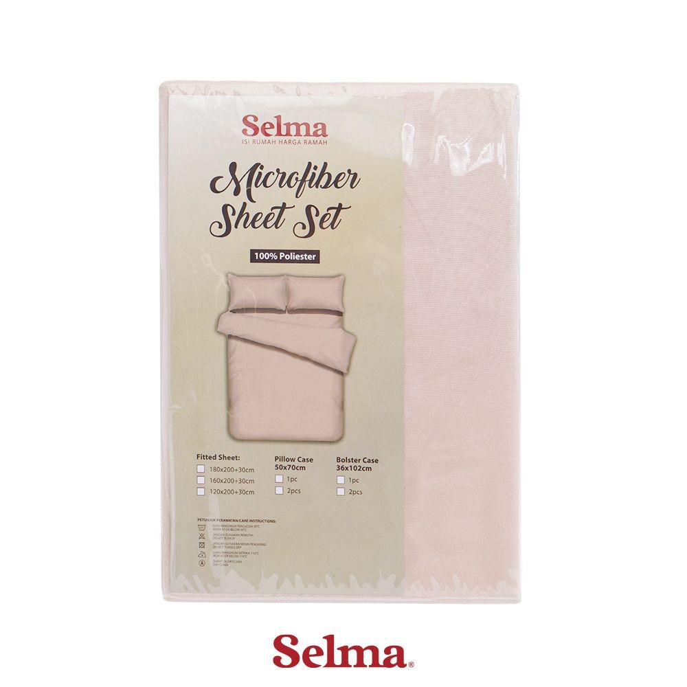Jual Selma 120x200 cm Set 3 Pcs Seprai Double Microfiber - Cokelat ...