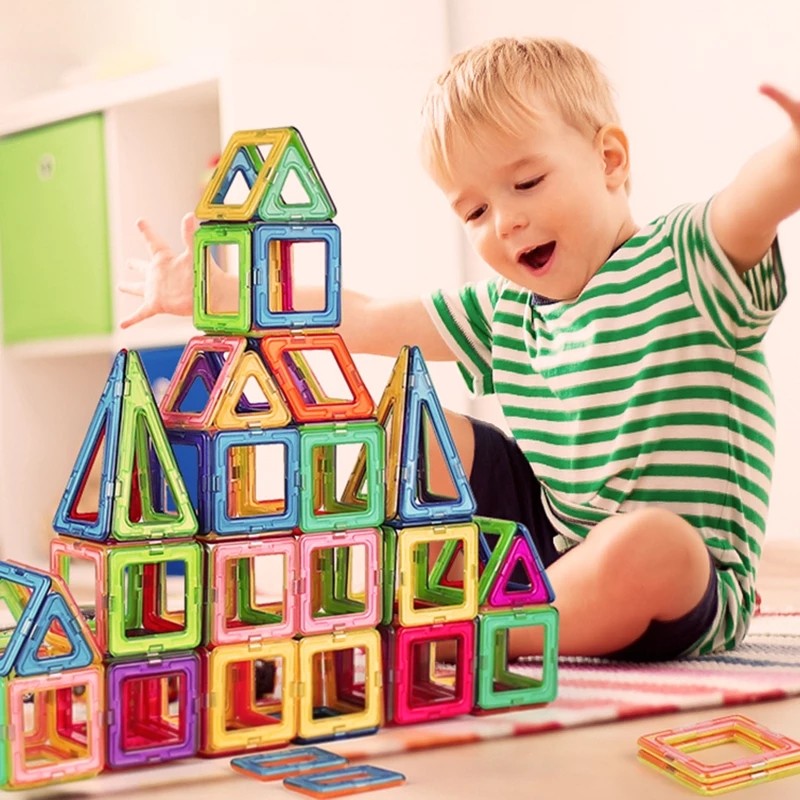 Jual Magnetic Building Blocks Big Size and Mini Size DIY Magnets Toys ...