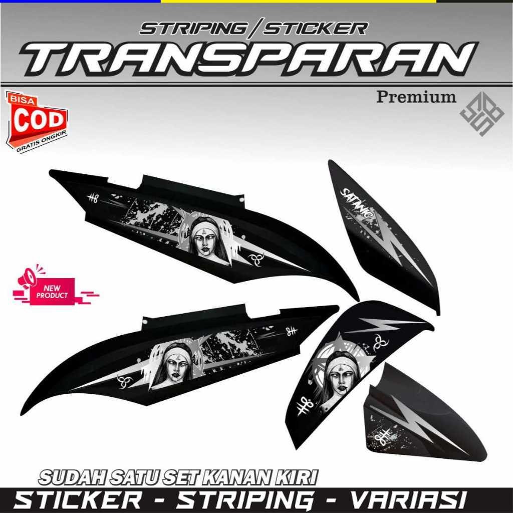 Jual STIKER / Striping Transparan Uv Gradasi Yamaha Mio J Lady Satanic ...
