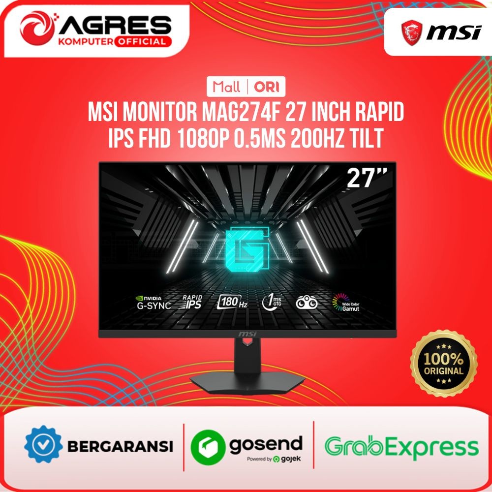 Jual MSI GAMING MONITOR 27 INCH MAG 274F / MAG274F RAPID IPS FHD 1080P ...