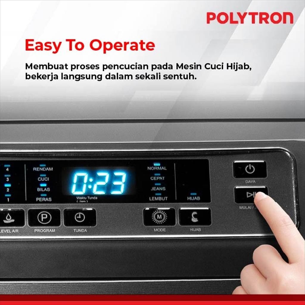 Jual POLYTRON PAW7028Y / PAW-7028Y MESIN CUCI TOP LOADING - GARANSI ...
