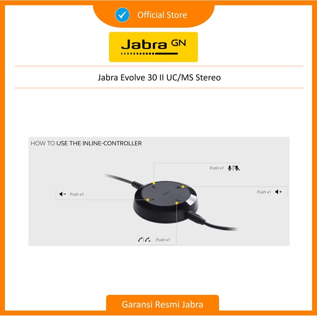 Jabra Evolve 30 II UC/MS Stereo Headset
