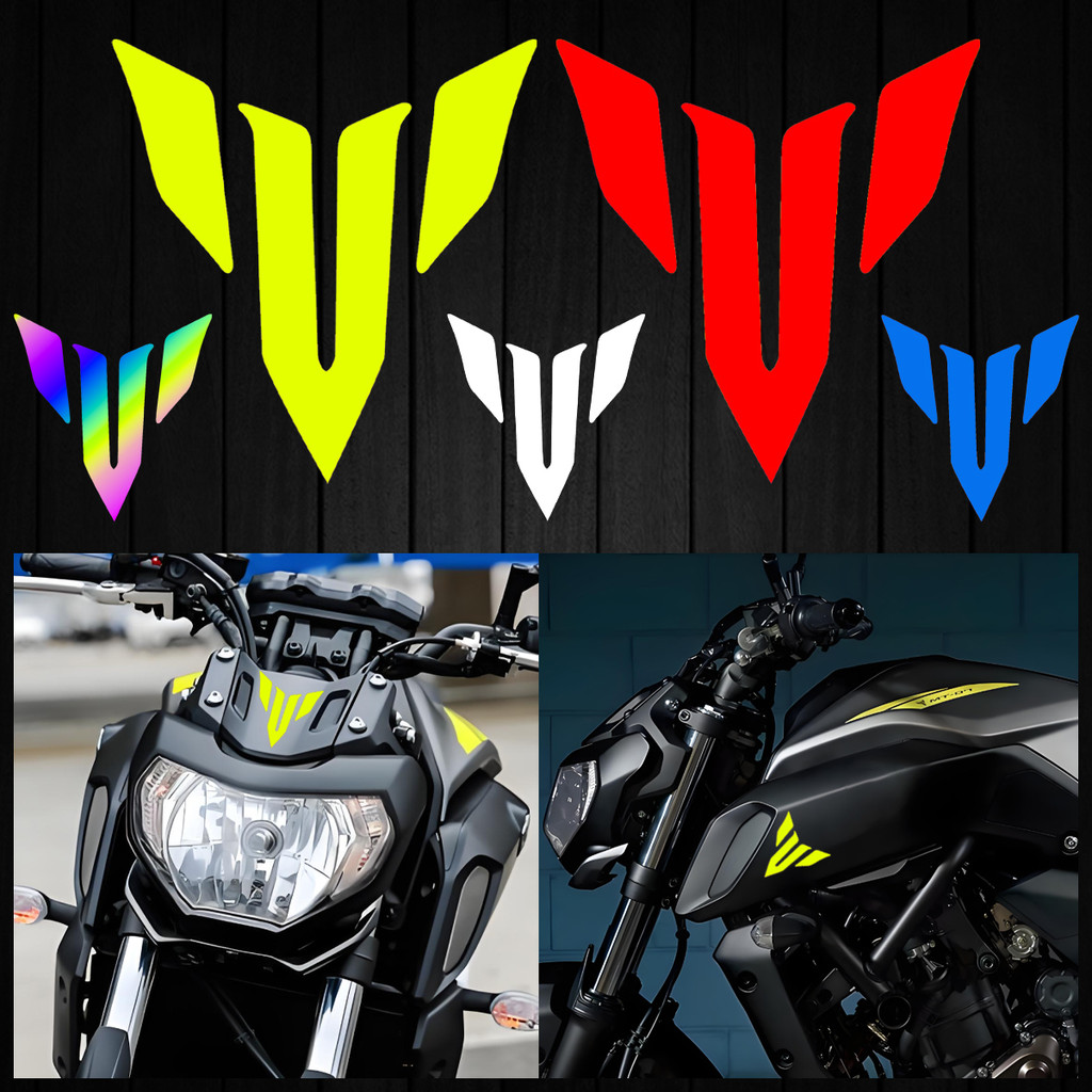 Fluorescent Yellow MT-07 MT-09 MT-10 Logo Vinyl Decal Stickers – 2 Pack