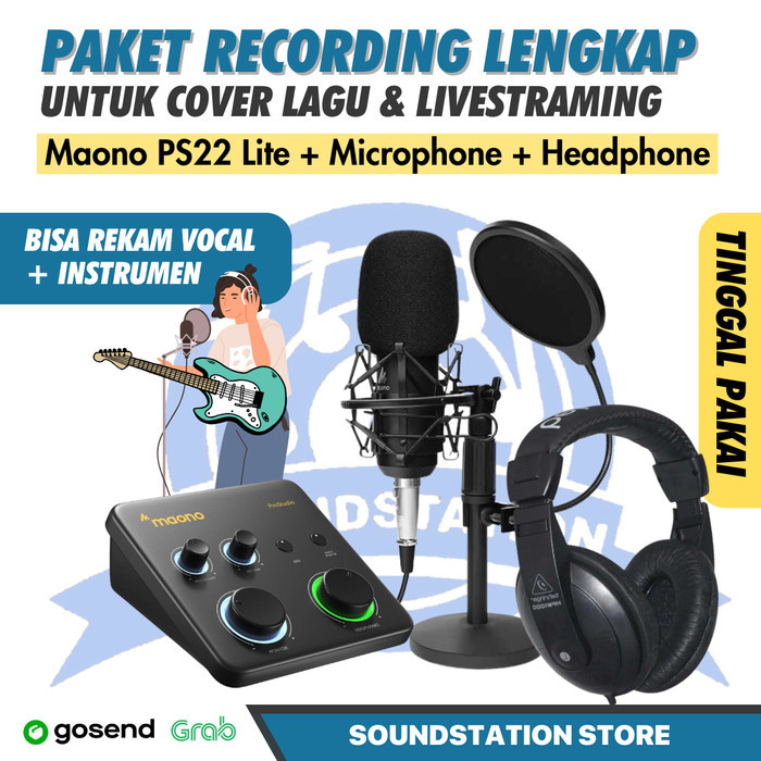 Jual PAKET RECORDING LENGKAP Maono PS22 Lite Pro Studio + Microphone ...