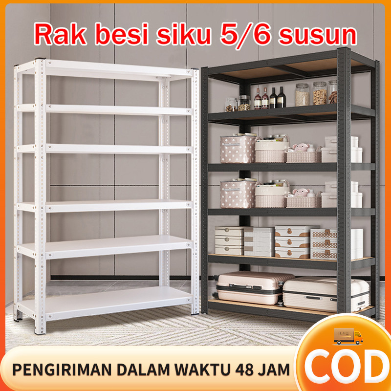 Jual DF34EW Rak besi siku 5/6 susun Rak Gudang Rak supermarket rak ...
