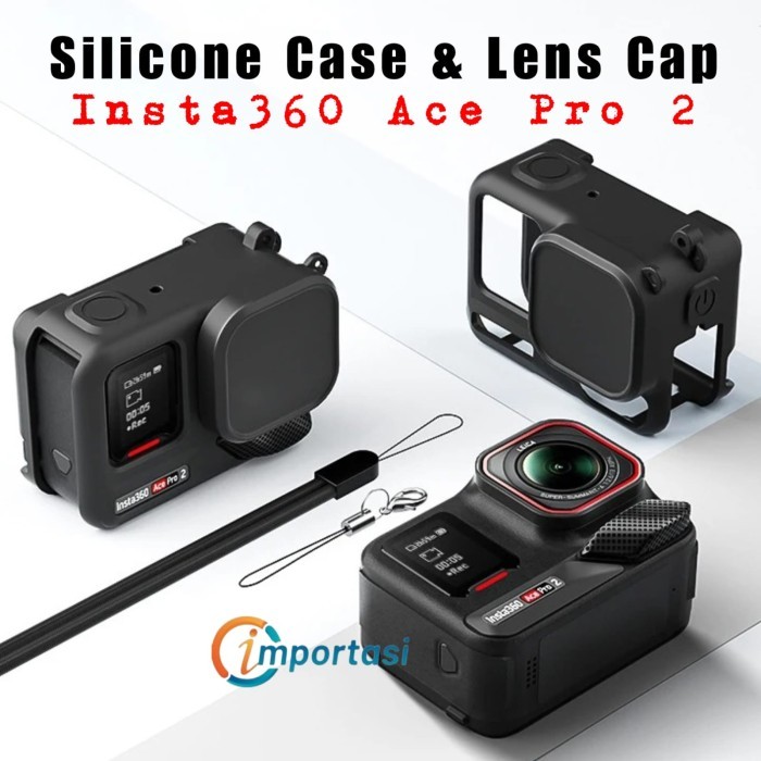 Jual Silicone Case INSTA360 ACE PRO 2 with Lens cap Cover Casing ...