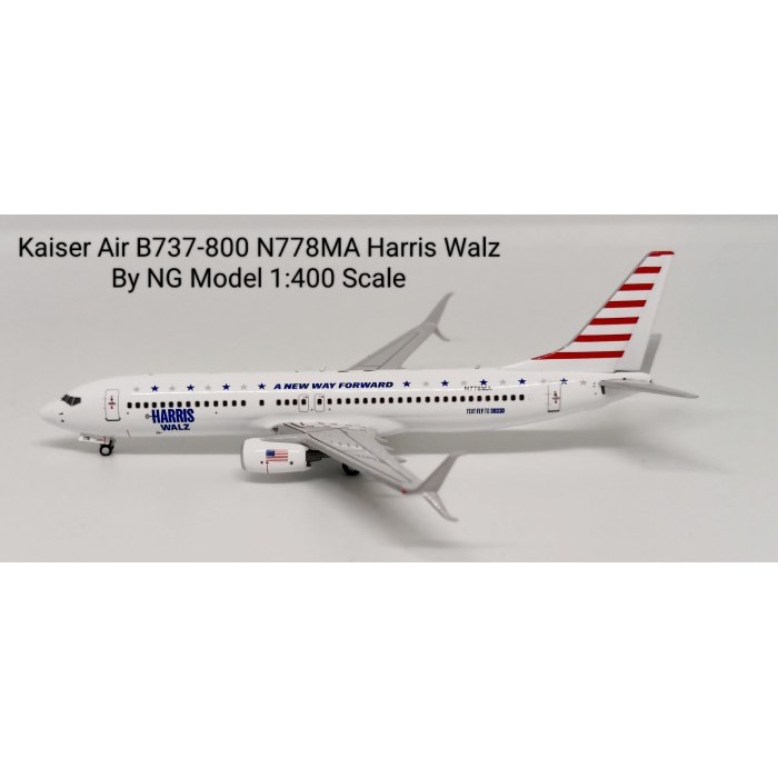 Jual Miniatur Pesawat Terbang Kaiser Air B737-800 N778MA Harris Walz NG ...