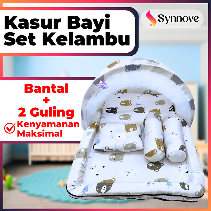 Jual Kasur Bayi SET Kelambu Nyamuk Karakter Tempat Tidur Bayi Kasur