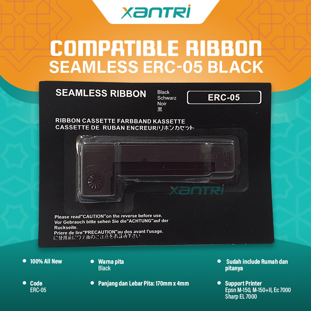 Jual Xantri - Seamless Ribbon ERC-05 (Black) | Shopee Indonesia