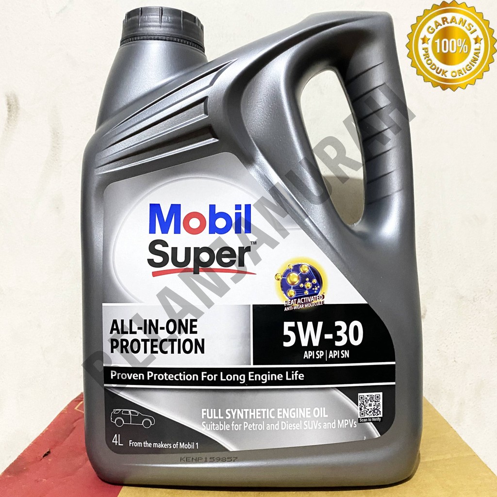 Oli Mobil Super / Mobil 1 One 5W-30 Oli Mesin Galon / 4 Liter 100% ASLI