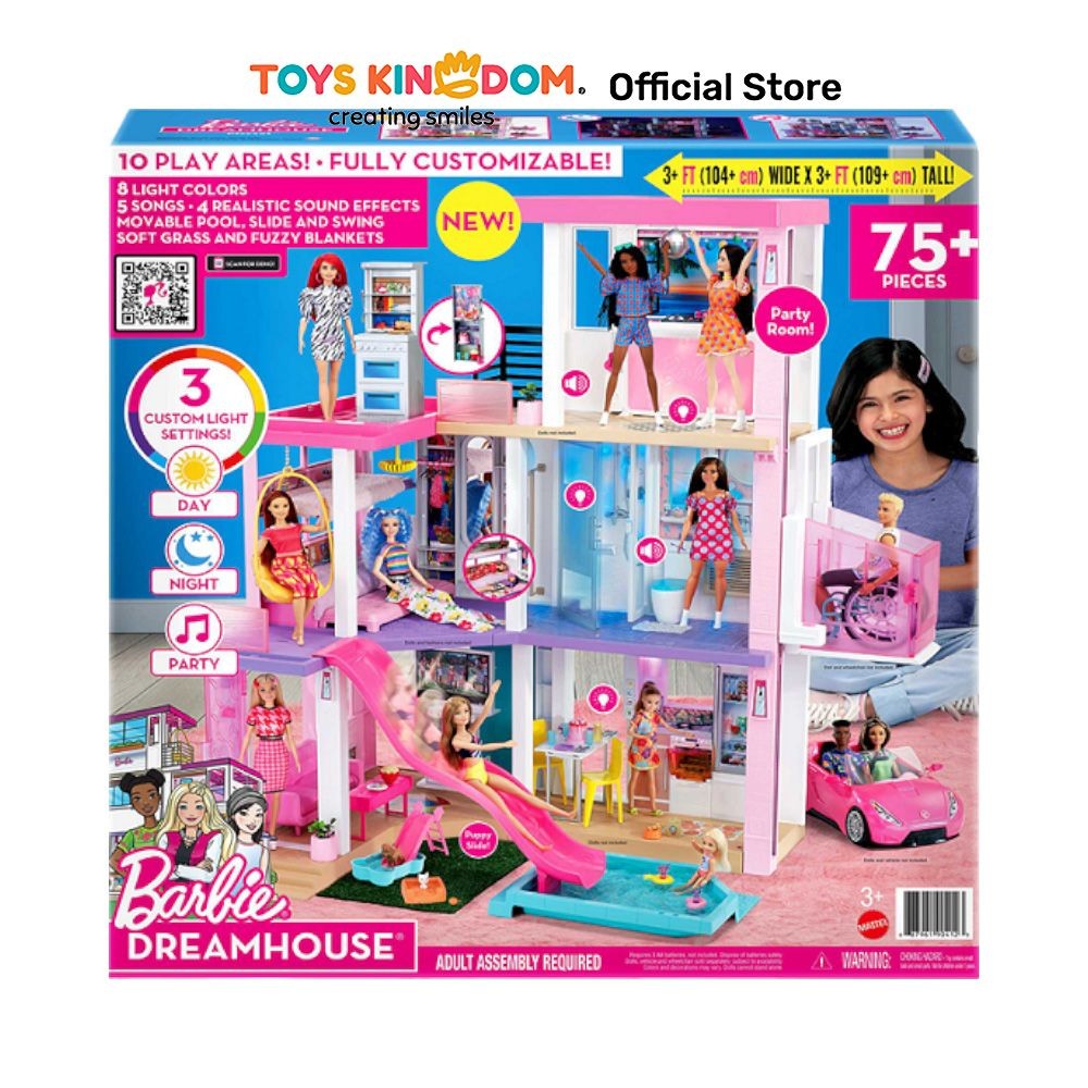 Jual Toys Kingdom Barbie Playset Dreamhouse Grg93 Shopee Indonesia