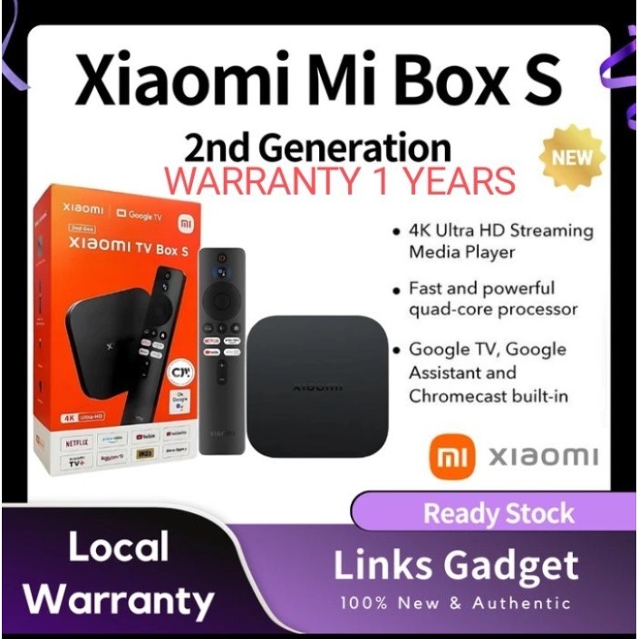 Jual mi box s 4k ultra hd android tv box gen 2 - xiomi tvbox 2nd ...