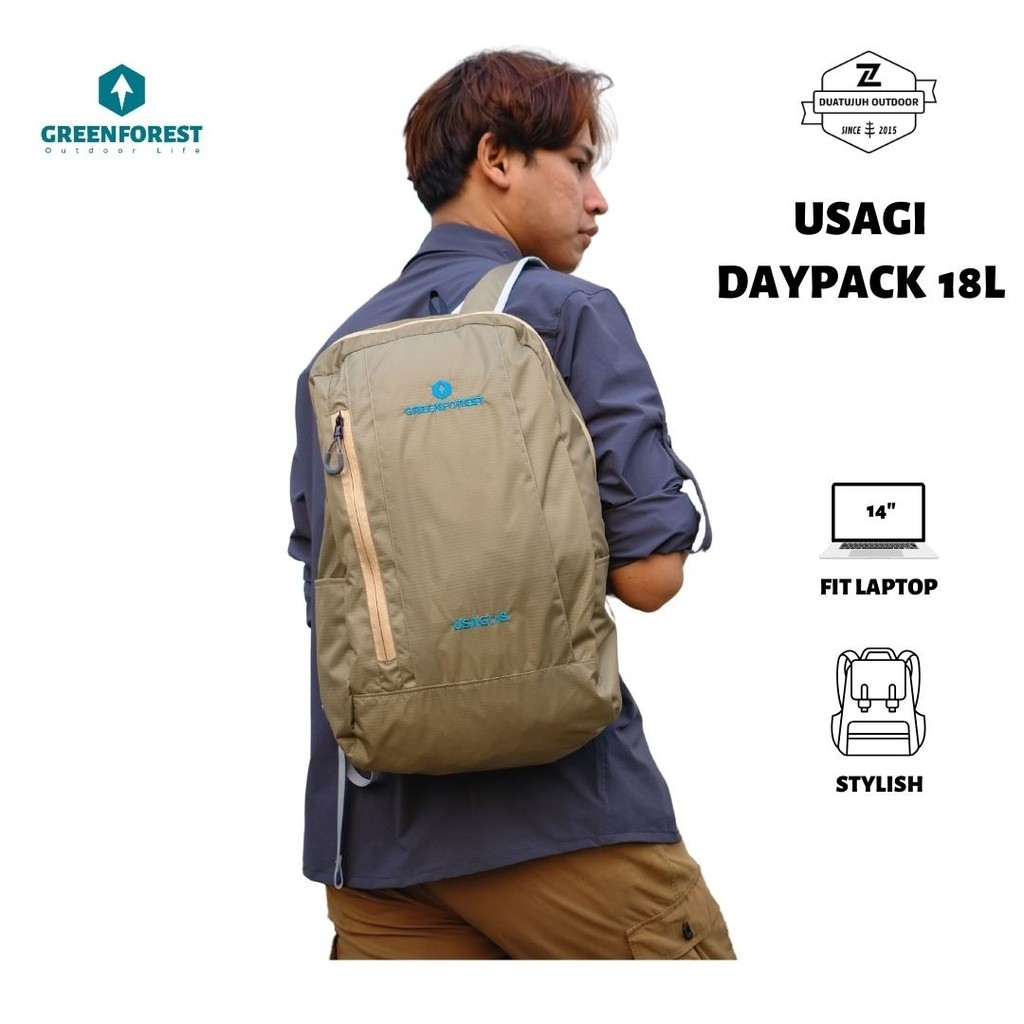 Jual Greenforest Usagi Tas Ransel - Backpack Slot Laptop 14 Inch 18L ...