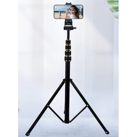 Tripod HP Metalic Tebal 2.1 Meter Type X21 Tripod HP 2.1 Meter Tripod Handphone Chrome Gratis