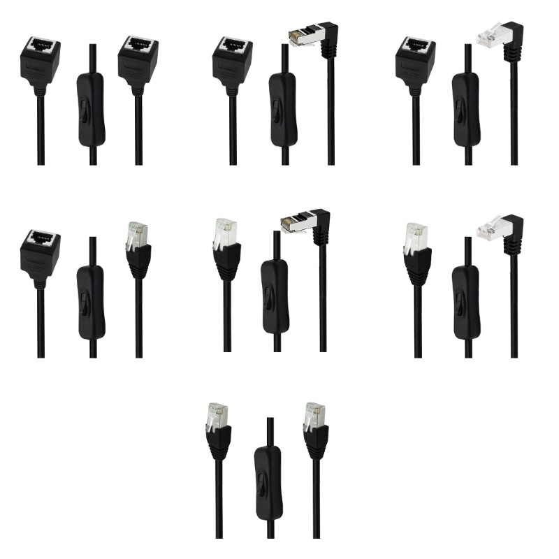 Jual Ethernets Extension Cord CAT6e RJ45 Extension Cord with On Off ...