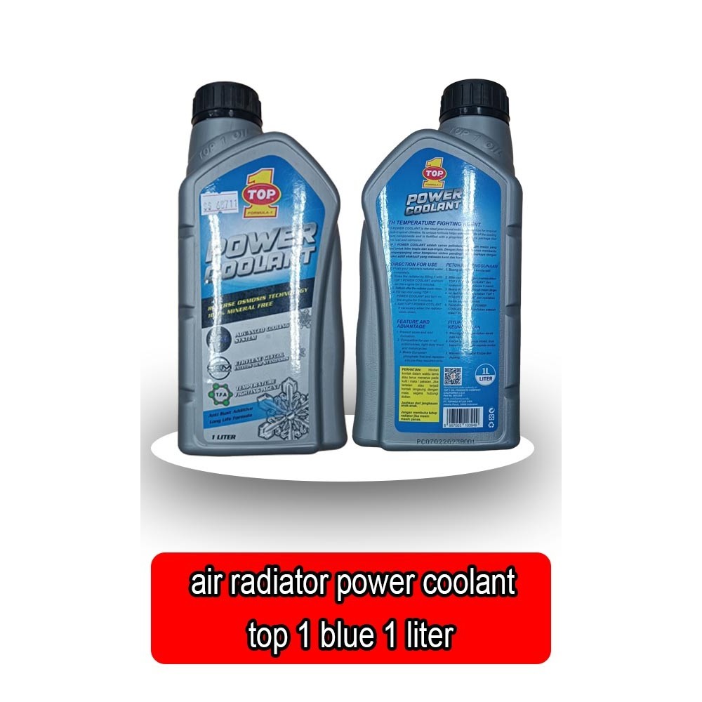 Jual air radiator power coolant top 1 blue 1 liter - 68711 - | Shopee ...