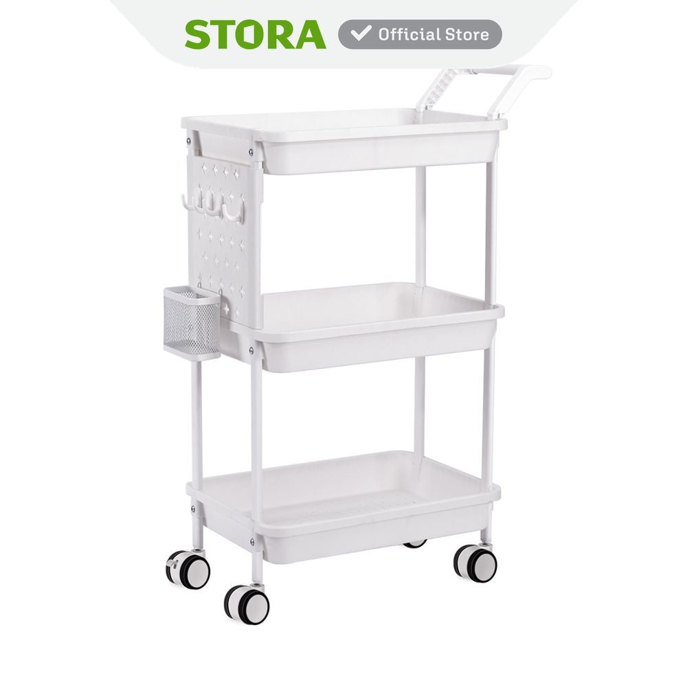 Jual Stora Rak Troli Dapur 3 Tingkat - Putih Rak Penyimpanan ...