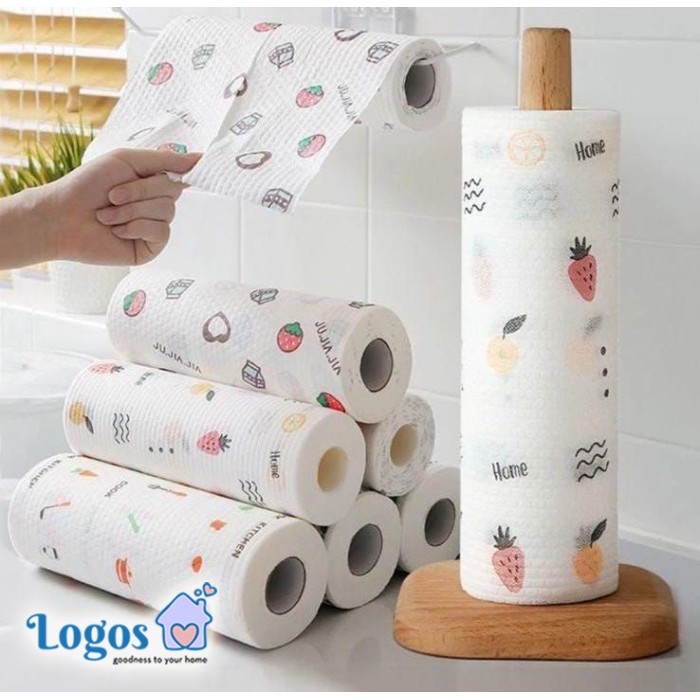 Tisu Gulung Tissu Dapur Roll Serap Minyak Lazy Wipes Tissue Reusable Serbaguna - foto 1