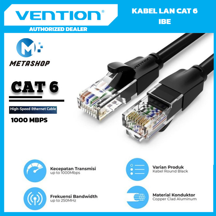 Jual VENTION IBE Kabel Round LAN RJ45 Cat6 UTP Rj45 Cable Ethernet High ...