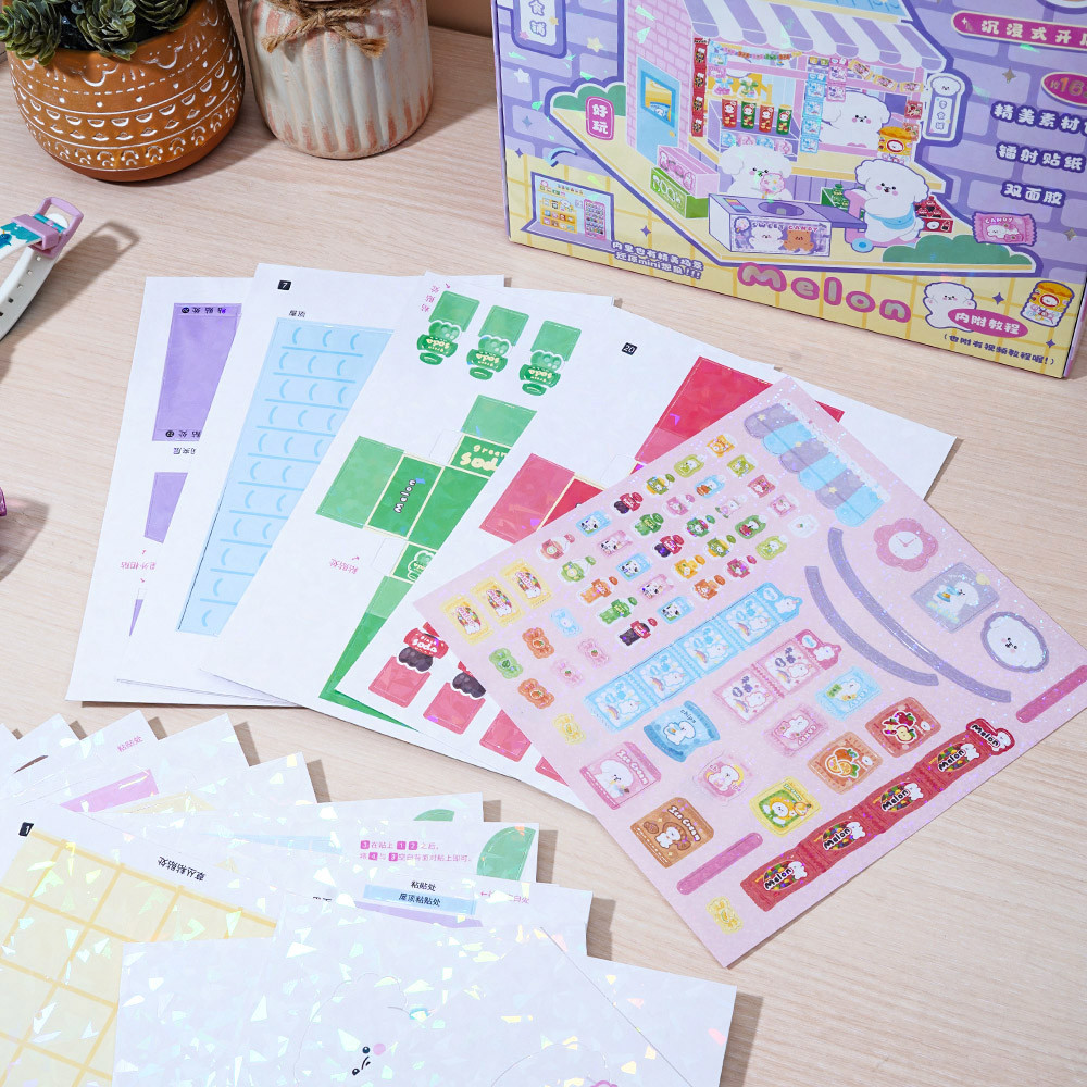 Jual Ataru Stiker House Melon Mix Design 3D Stiker Dekoratif Lucu Cute ...