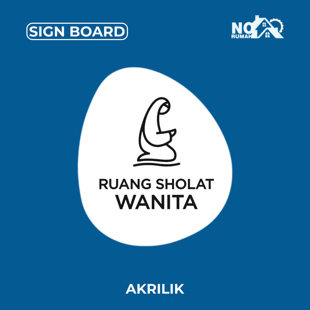 Jual Ruang Sholat Wanita Signage Board Akrilik Tempel Dinding Papan ...