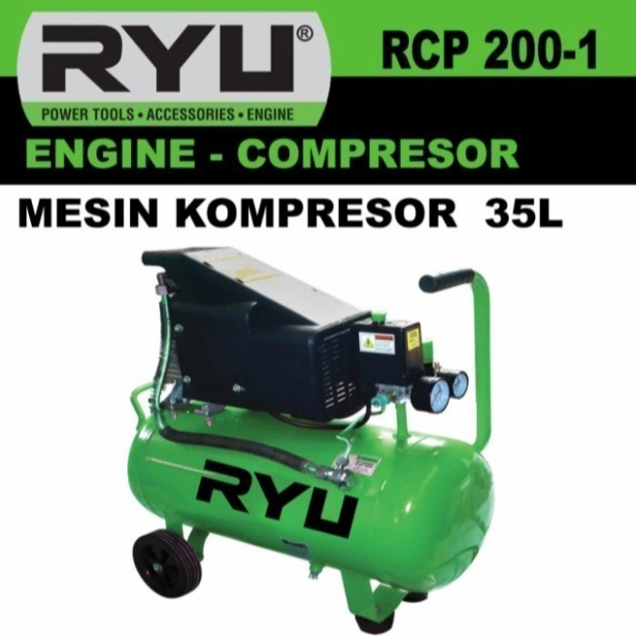 Jual RYU Compressor RCP 200-1 / RYU Mesin Kompresor 2850 RPM 2 HP ...