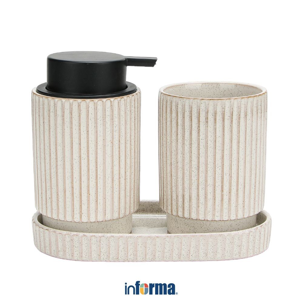 Jual Informa Set 3 Pcs Melody Perlengkapan Kamar Mandi - Krem Beige ...