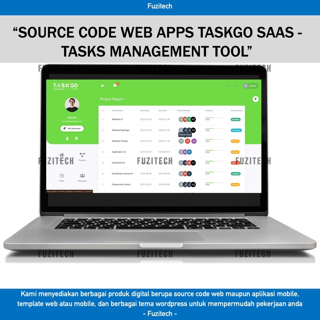 Jual SOURCE CODE APLIKASI WEB TASKGO SAAS - TASKS MANAGEMENT TOOL D17 ...