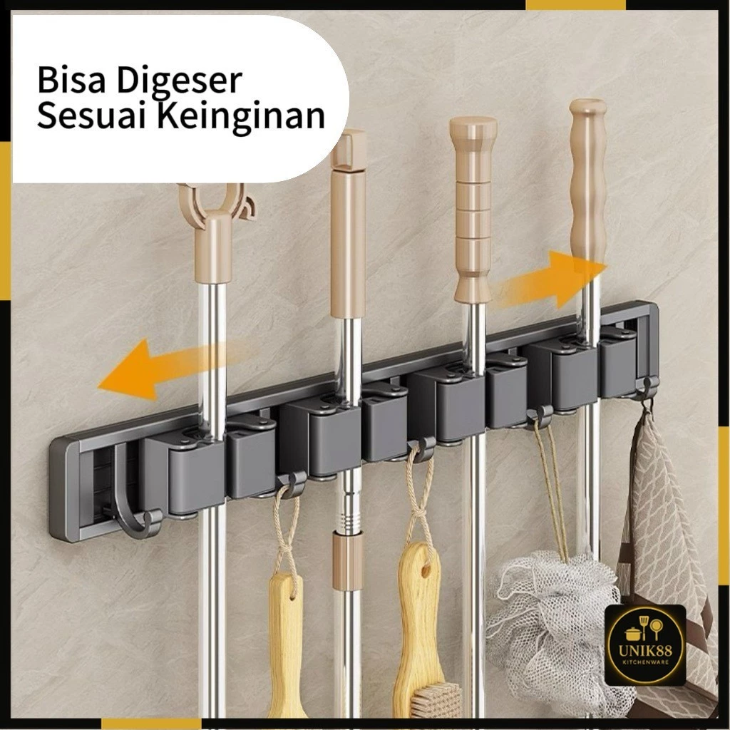 [UNIK88] Gantungan Sapu Pel Alumunium | AutoStock