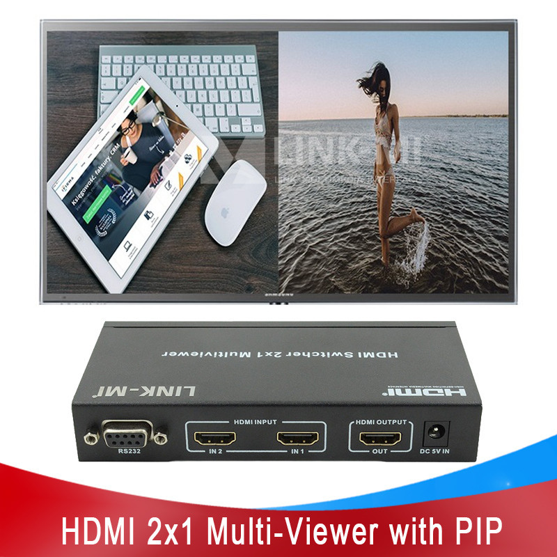 Jual LINK-MI 2x1 Multi-Viewer with PIP IR RS232 HDMI Switcher HD video ...