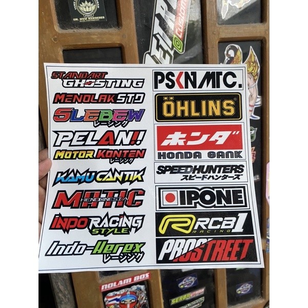 Jual Stiker Pack Sponsor Racing / Stiker Pack Kata Kata / Stiker Motor ...