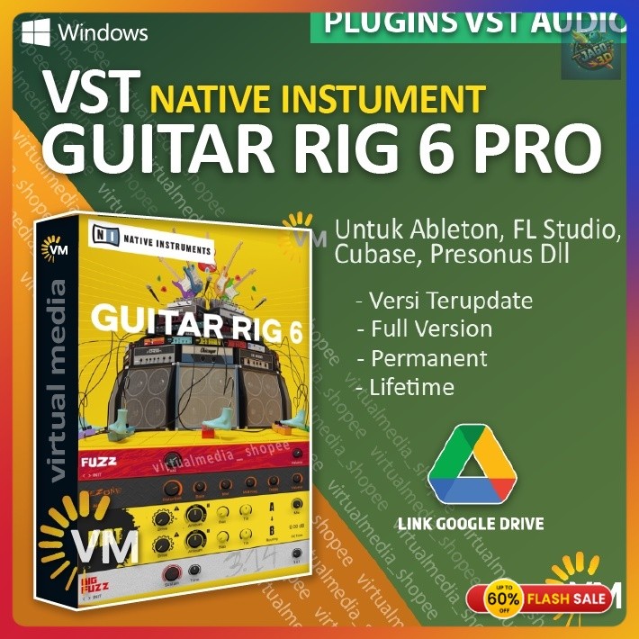 Jual GUITAR RIG 6 PRO VST PLUGINS GITAR BASS AUDIO AMPLI EFEK DELAY ...