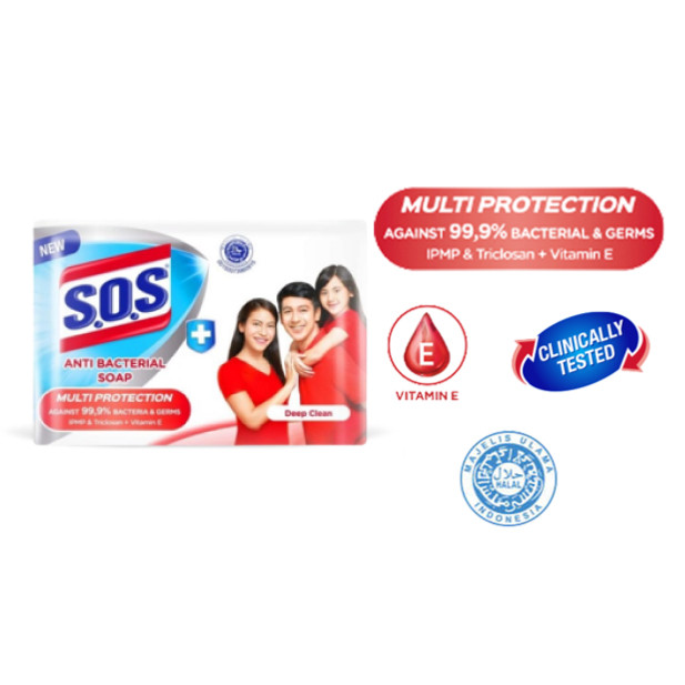 Jual SOS Bar Soap Antibacterial 70g - Sabun Batang Deep Clean | Shopee ...
