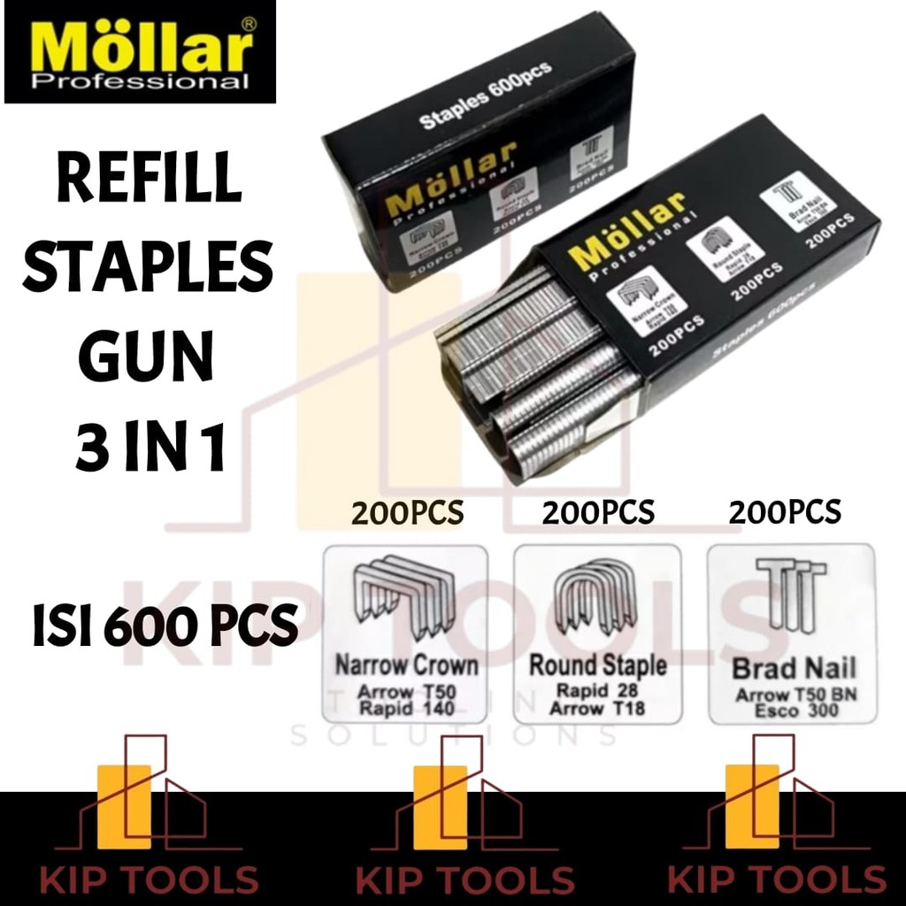 Jual Isi Staples Tembak 3 In 1 / Refill Isi Gun Tucker 3 In 1 / Refill ...