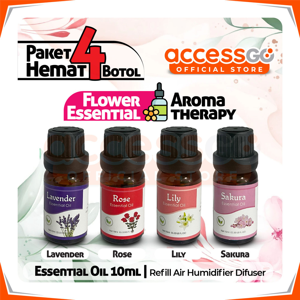 Jual PAKET 4 BOTOL Oil Aromatherapy Fragrance Oil Essential Aromaterapi ...