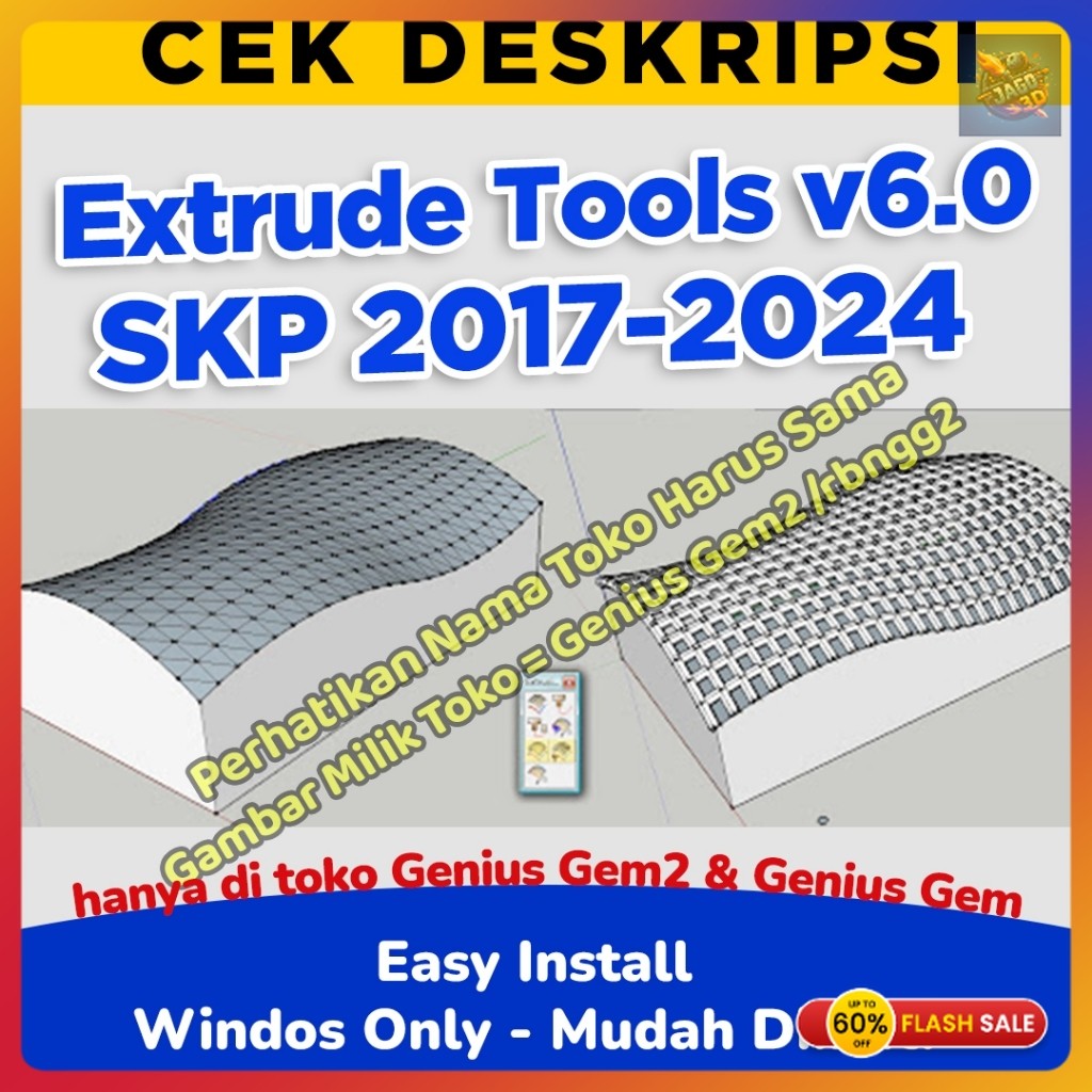 Jual Extrude Tools Sketchup Plugins TERBARU | Shopee Indonesia