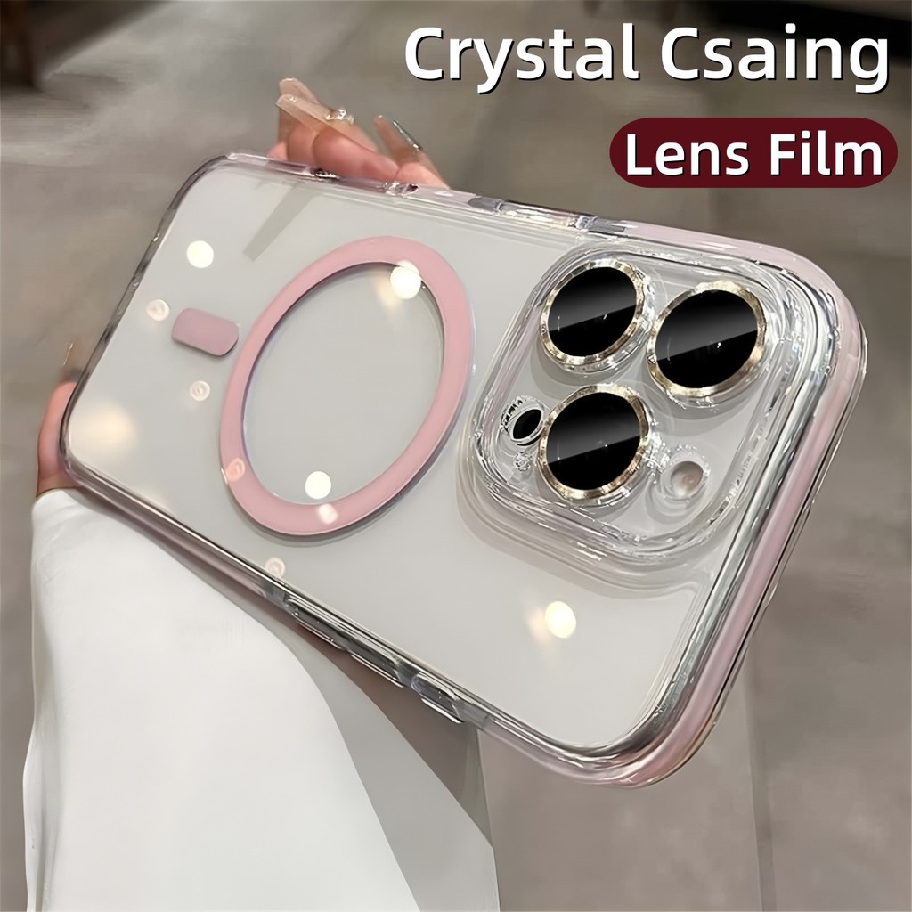 Jual New desert titanium Crystal Clear Transparent Magnetic Phone Case ...